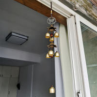 Campana De Metal Doble Colgante Para Decoración De Pared Hogar Patio Cuerda De Alambre De Acero Inoxidable Estilo Moderno Regalo Para Amigo - details 3