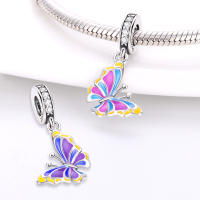 Encanto De Mariposa Cambio De Color Chameleon En Plata 925 Con Cuentas De Zirconia Para Pulseras Originales Y DIY Joyería Fina Regalos - details 11