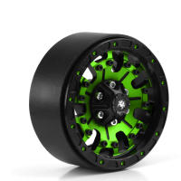 RS Juego De 4 Piezas De Rueda De Llanta De Goma Y Encaje Para RC Crawler 1/10 TRX4 Axial SCX10&SCX10 II RBx10 Metal Color Negro - details 1