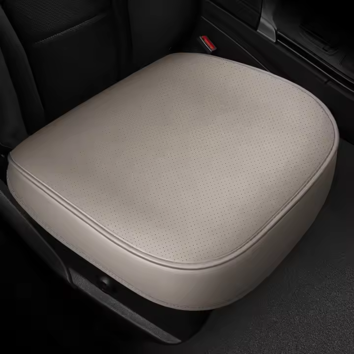 Funda De Asiento Del Coche De Cuero Perforado Antideslizante Y Abrazadera Para Bajo Del Asiento Frontal Ajuste Universal Para 95% De Los Vehículos - 1