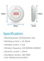 Sistema De Alarma De Seguridad Para El Hogar HIVA Con Botón De Emergencia SOS Y Silbato Exterior Solar Inteligente Y Sin Cable - details 2
