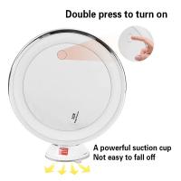 Espejo De Maquillaje Con Lente De 10x Flexible Y Luz LED Pantalla Táctil Portátil Para Vestir Pilas Secas Incluidas - details 8