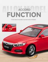 Modelo De Coche De Luxo Accord En Escala 1:24 Con Sonido Y Luz Metal Diecast Regalo De Moda Para Niños Decoración De Colección - details 10