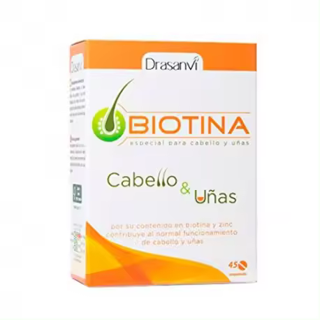 Drasanvi Biotina 400 Mcg para Cabello y Uñas - 45 Comprimidos - 1