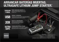 NOCO Boost GB20: Arrancador de Batería de Litio de 500A UltraSafe – Antichispas y Protección contra Polaridad Inversa – Power Bank USB y Linterna LED – para Motores de Gasolina hasta 4,0L - details 10