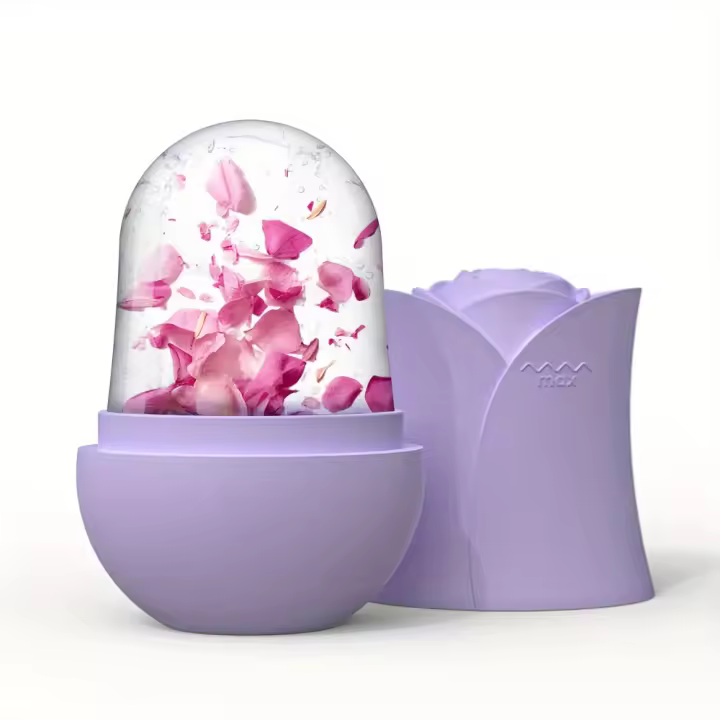 Rodillo De Hielo Masajeador Para Rostro Ojos Y Cuello Tono Natural Y Cuidado De La Piel Molde De Silicona Reutilizable Para Enfriamiento Y Alivio Del Malestar En La Piel - 1