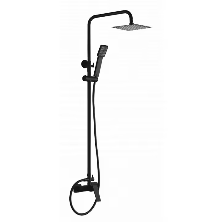 Imex Art BDAR025/NG columna de ducha moderna extensible con acabado negro mate - 1