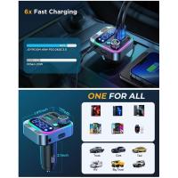 Transmisor FM Bluetooth Para Radio De Coche Con Doble Micrófono Para Llamadas Manos Libres Sin Cables Reproductor MP3 Soporte Carga Rápida - details 3