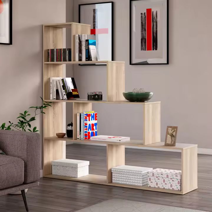 ESTANTERIA 145X145X29 CM ROBLE CANADIAN - 1
