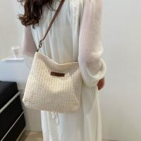 Bolso De Hombro De Paja Para Mujer Moda Verano Bolso Bandolera De Playa Vacaciones Compras Bolsos Mensajeros Para Mujer - details 11