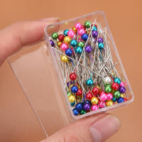 Pins De Costura Redondos Colores 100/300/500pcs Cabeza De Perla Herramientas De Costura Para DIY Y Taille De Vestido - details 5