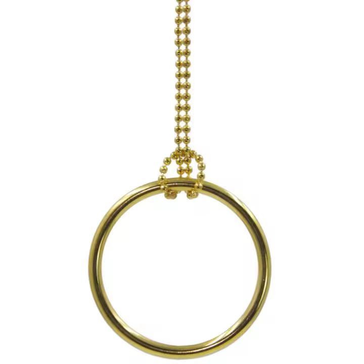 1PC Ilusión De Anillo Y Cadena (Anillo Grande) Para Trucos De Magia Cerca De La Calle Y Juegos De Show Propiedad Metálica Para Jugadores Mayores De 14 Años - 1