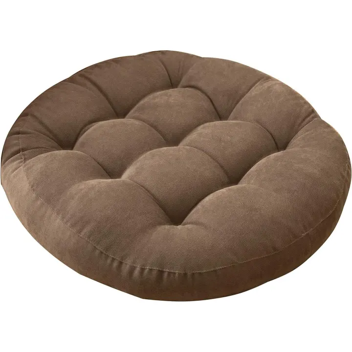 Round Chair Cushions, Chair Pad Cushions, Pearl Cotton Filled Corduroy Indoor Chair Cushion Cushions Patio Chair Cushions for Patio Garden Home Office Furniture - 1
