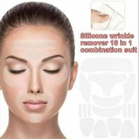 Juego De Parches Faciales Reutilizables De Silicona Antiarrugas 5/11/16/18 Piezas Para Rostro Cuello Frente Ojos Mejillas Y Pecho Herramientas De Belleza - details 3