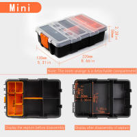Caja De Herramientas Portátil De Plástico Con Múltiples Redes Caja De Almacenamiento De Piezas Para Garage Organizador De Suministros De Reparación - details 1