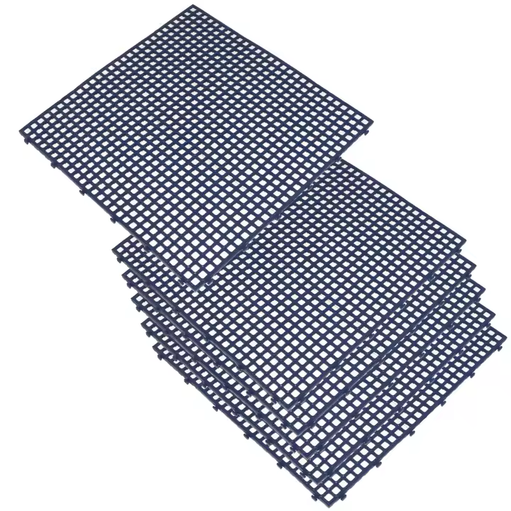 Suelo para terraza o jardín exterior de 39x39 cm, 6 unidades. Superficie 0,15 m² Colección FLEXTILE - Azul - 1