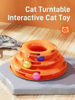 Juguete Educativo Para Gatos Torre De Juego Interactiva Con Rueda De Cuatro Capas Para Gatos Domésticos Interiores Plástico Sin Batería - details 3