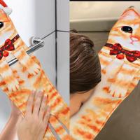 Divertidos Gatos Toallas de Mano Suspendible- Decoración Gato Baño Cocina - Toalla Absorbente Animal Regalos Navidad Cumpleaños Amigo Invisible-Regalos Originales Graciosos Mujer Amantes de Los Gatos - details 4
