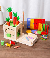 Caja De Monedas De Madera Montessori Para Niños Juguete Sensorial De Doble Cajón De Formas Y Colores Regalo Para Bebés Educativo Y Divertido - details 23