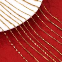 Cadena De Cobre Cruzada Y Ondulada Ajustable En Acero Inoxidable Platinado Dorado 45CM Con Cierre De Langosta Para DIY Y Joyería - details 1