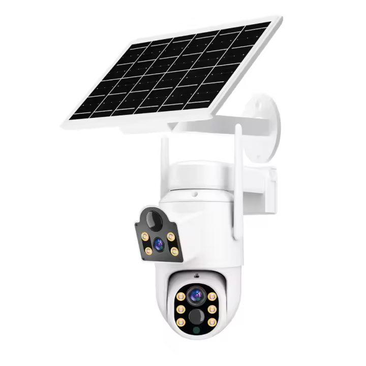 Cámara de Vigilancia Solar de Bajo Consumo para Seguridad con Audio Bidireccional, Detección PIR, Codificación H.265X, Visión Nocturna IR-CUT, Almacenamiento en la Nube y Conectividad Wi-Fi - 1