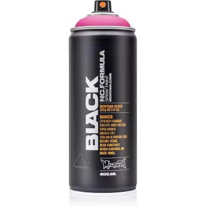 Pintura en aerosol Montana Cans Black Rosa Beast 400ml - Ideal para decoración, arte, bricolaje y graffiti - Acabado mate, secado rápido - Resistente a condiciones climáticas - Alta presión - Para todas las superficies - 1