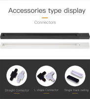 0.5M 1M Rail De Túnel LED Conectores De Forma L Luz De Pista Para Hogar Y Tienda Acabado De Niquel Pulido Moderno - details 3