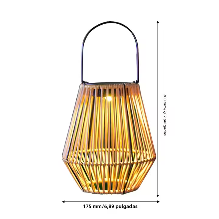 Lámpara Solar De Jardín De Rotura De Bambú Luz De Camping Impermeable De Trenzado De Rotura Para Exterior Decoración De Jardín - 1