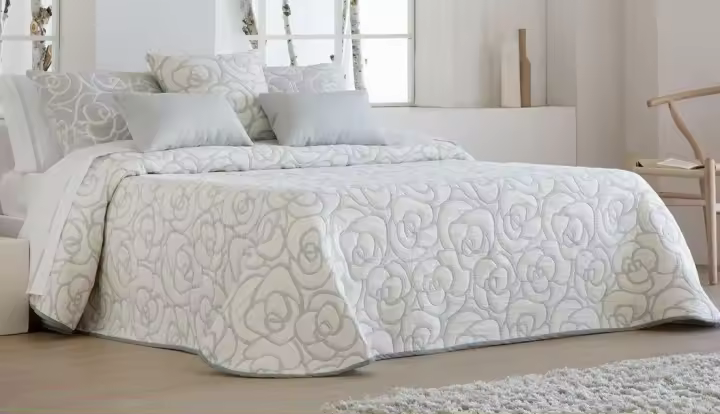 JVR - COLCHA TIPO 10 modelo LOTO - Tejido Jacquard Pique - Fabricado en España - Cama 90/105/135/150/160/180 - 1