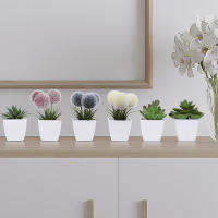 1SET De 6PC Mini Plantas Artificiales Bonsái Para Decoración De Hogar Oficina Restaurante Tienda Escritorio Estante - details 7