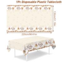 Mantel Desechable De Plástico Con Patrón De Oso Para Fiesta De Cumpleaños Temática De Oso Decoración Para Bebé Y Niños Mantel De Fiesta De Cumpleaños - details 6