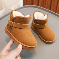 Botas De Nieve Para Niños Y Niñas Con Hebilla Y Peluche Grueso Color Sólido Botas Cortas De Tobillo Flexibles Y Cálidas Para Hombres Y Mujeres Tallas 23-36 - details 22