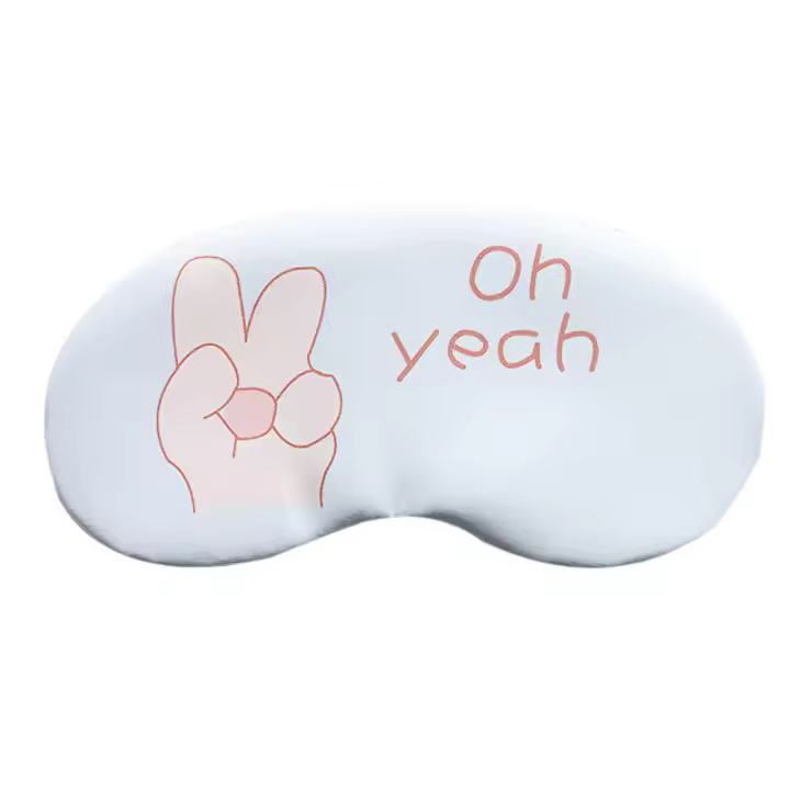 2 antifaces de peluche con estampado de dibujos animados para dormir para niños. - 1