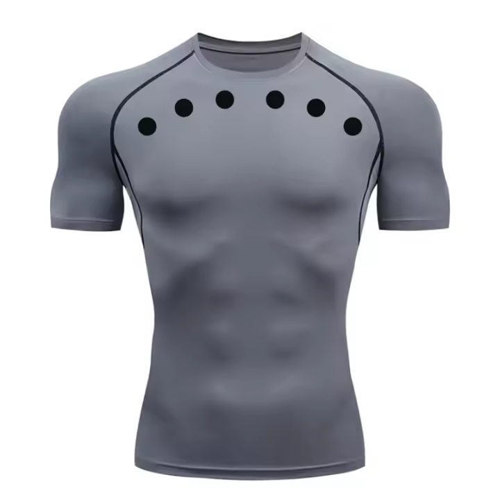 Camiseta Deportiva De Secado Rápido Para Hombres Camiseta De Compresión Corta Para Gimnasio Ejercicio Y Correr Camisetas Básicas De Undershirts - 1