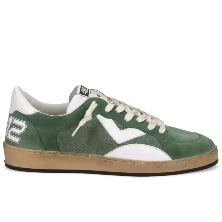 Zapatillas de deporte para hombre 4 B12 Play New Green y Blanco en Gamuza y Textil PLAY.NEW-108 - 1