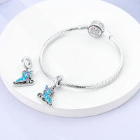Colgante De Serie Trabajo Y Carrera En Color Plata Para Pulsera Pandora DIY Joyería Para Mujer Zirconia Metálica De Plata - details 52