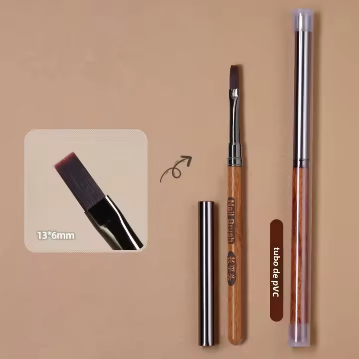 Pincel De Arte Para Uñas Con Gel De Sándalo Accesorio De Extensión De Tépido De Acrílico Y Gel Pincel De Uñas De Nylon - 1