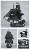 Bloques De Construcción De Barco De Perla Negra Juguete De Montaje Para Niños Regalo De Cumpleaños Y Navidad Ambush Warship De Pirates of Caribbean Compatible Con Lego - details 2