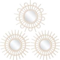 STARLEY-juego de 3 Espejos redondos Plastico pequeños para decoración de pared  decoración de pared para sala de estar, dormitorio y baño - details 0