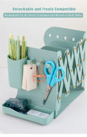 Soporte De Libros De Escritorio Con Estante Retráctil Y Porta Bolígrafos Estudiante Clip Fijo Rack De Almacenamiento Plegable - details 2