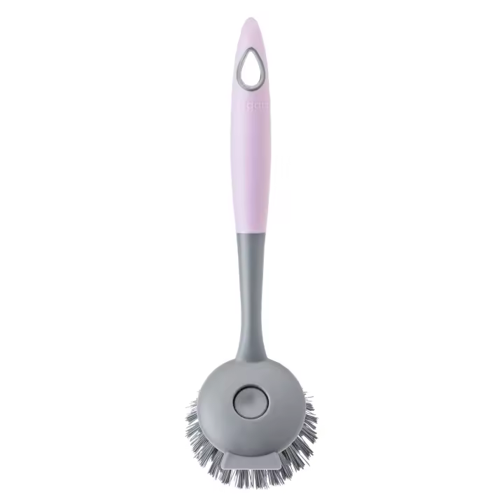 Vigar - Cepillo para Platos Intercambiable con Mango Ergonómico - Cepillo para Limpiar Platos Sartenes Ollas - Cepillo Lavaplatos para Fregadero - Cepillo para Fregar Vajilla con Mango Antideslizante - Cepillo Lavaplatos con Rasqueta Frontal Incorporada - 1