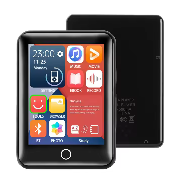 Mini Reproductor De Música MP3 2024 Con Pantalla Táctil De 2.5 Pulgadas Reproductor MP4 HD 1080P Con Altavoz Soporte De Vídeo/Ebook/FM Grabadora Bluetooth - 1