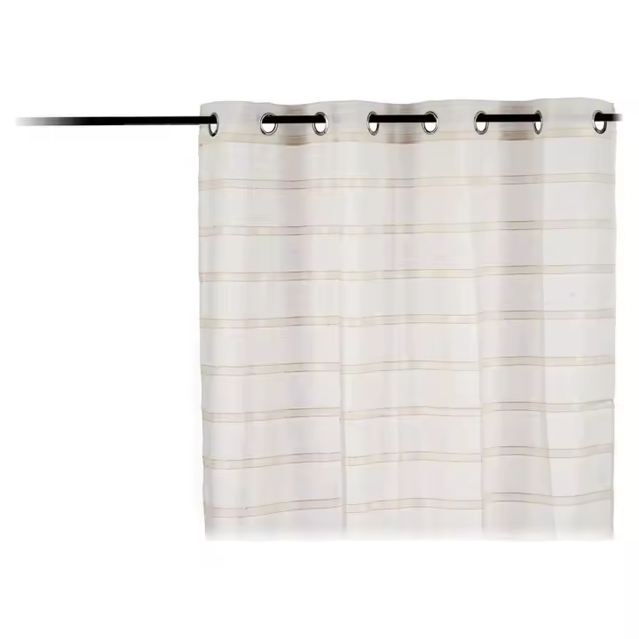 Cortina Rayas Visillo 140 x 0,1 x 260 cm Beige (140 x 260 cm) - 1