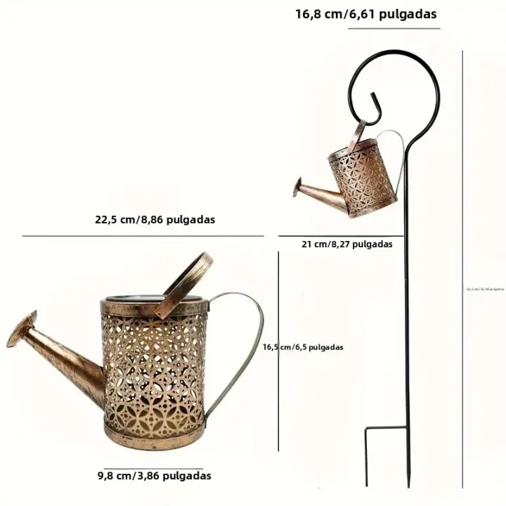 Lámpara De Jardín Solar Decorativa En Forma De Taza De Té Iluminación Nocturna Para Decoración De Jardín Y Paisaje Exterior - 1