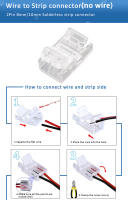 Conector De Enlace De Tira LED Flexible 2Pines 8mm 10mm PCB Para 2835 5050 SMD COB Luz De Tira LED Sin Soldadura Necesaria - details 4