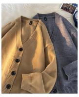 Nueva Cardigan Coreana De Otoño Invierno Para Hombre Estilo Casual Versátil Suéter V-Neck Confeccionado En Poliéster Transpirable Y Cómodo - details 9