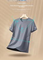 Camiseta De Hombre Para Verano En Seda De Hielo Con Manga Corta Secado Rápido Malla Deporte Fitness Top Casual Transpirable Ligera Y Moisture Wicking - details 3