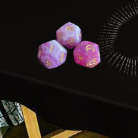 3pcs Astrolabio Dados Poliedros De 12 Cara Para Fiestas Favor Constelación Dados Ocio Juego De Tablero De Astrología - details 3
