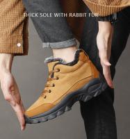 Botas De Nieve Para Hombre Invierno Con Pelo De Zorro Zapatos Deportivos Al Aire Libre 2023 Nuevo Calzado Cálido Para Hombre Botines Botas Hombre - details 2