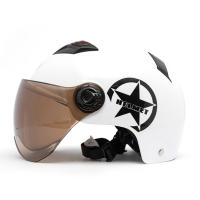 Casco De Motocicleta Medio Tamaño Ajustable Para Hombres Y Mujeres Con Correa De Barba Ajustable Protección Abs Material Peso 550g - details 0